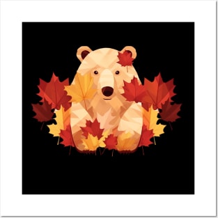 Bear with Maple leafs Canada Posters and Art